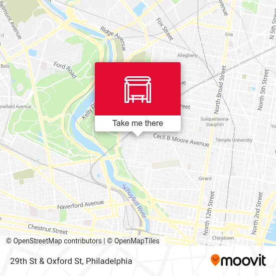 29th St & Oxford St map