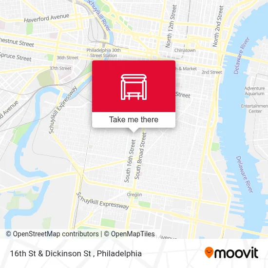 16th St & Dickinson St map