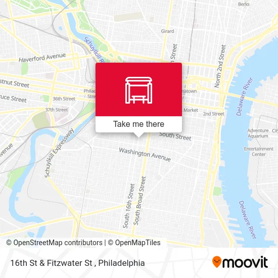 16th St & Fitzwater St map