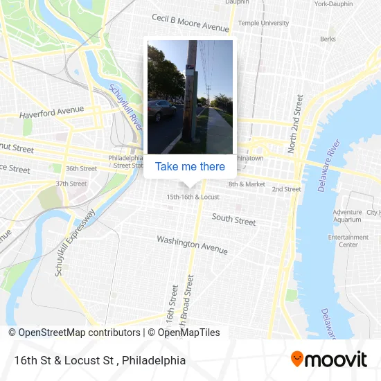 16th St & Locust St map