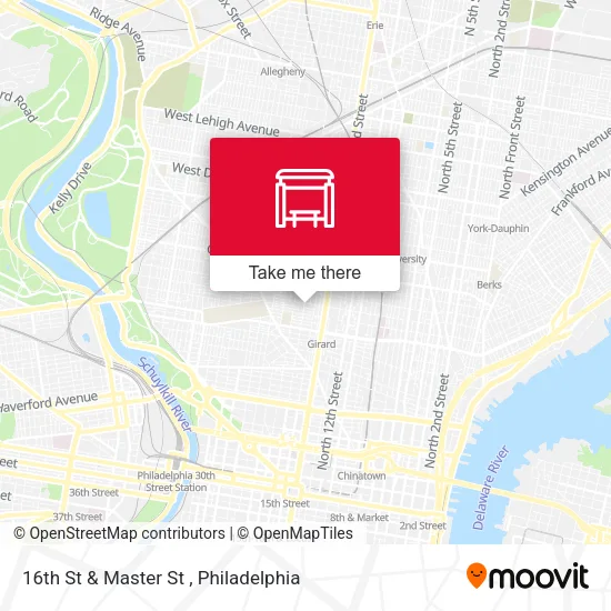 16th St & Master St map