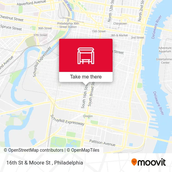 16th St & Moore St map