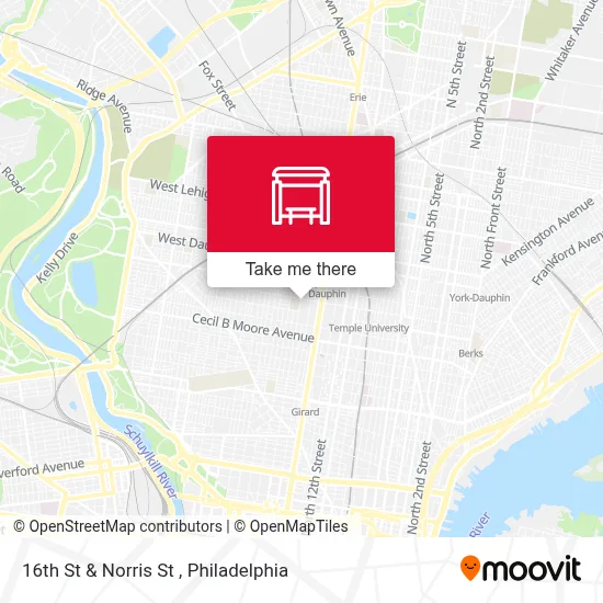 16th St & Norris St map