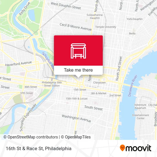 16th St & Race St map
