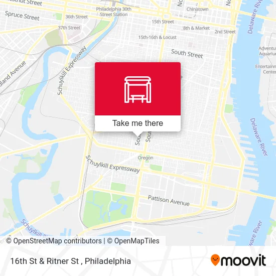 16th St & Ritner St map