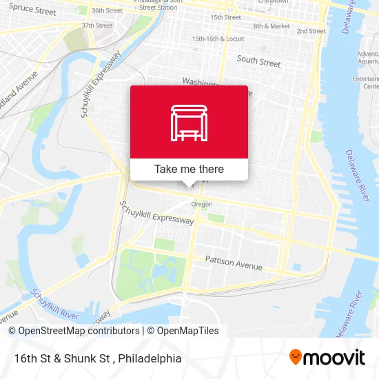 16th St & Shunk St map