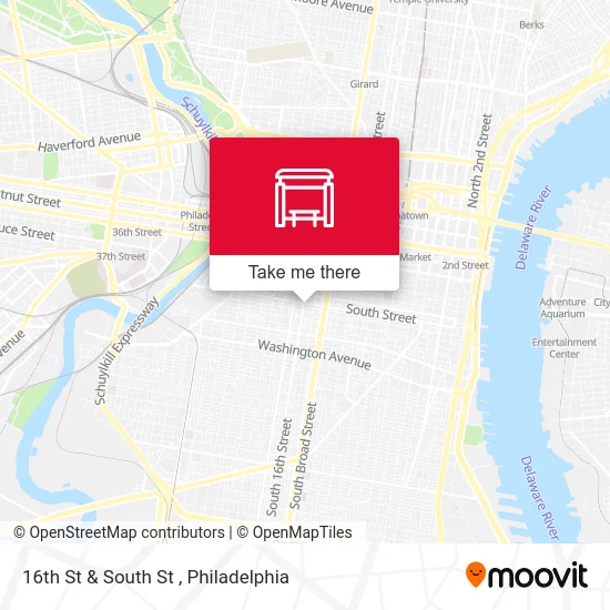 16th St & South St map