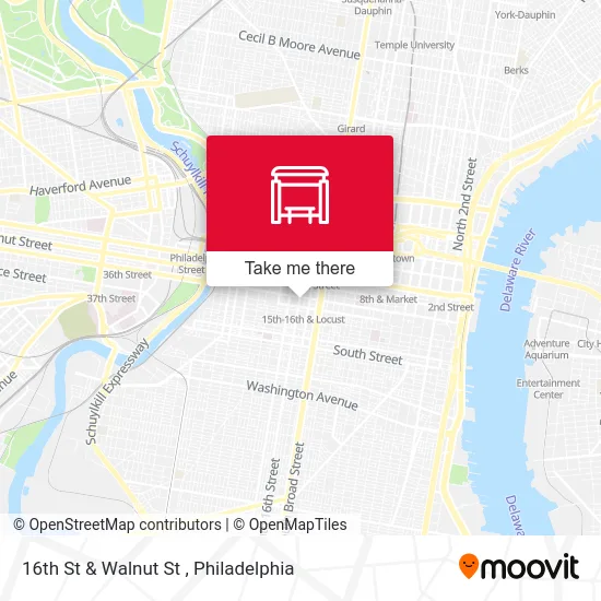 16th St & Walnut St map