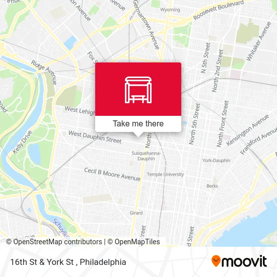 16th St & York St map