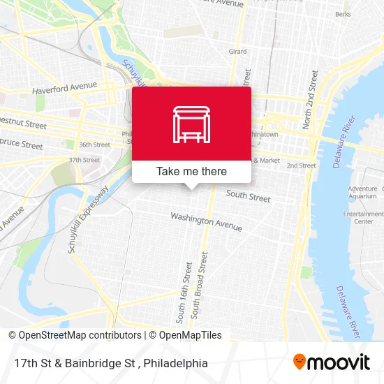 17th St & Bainbridge St map