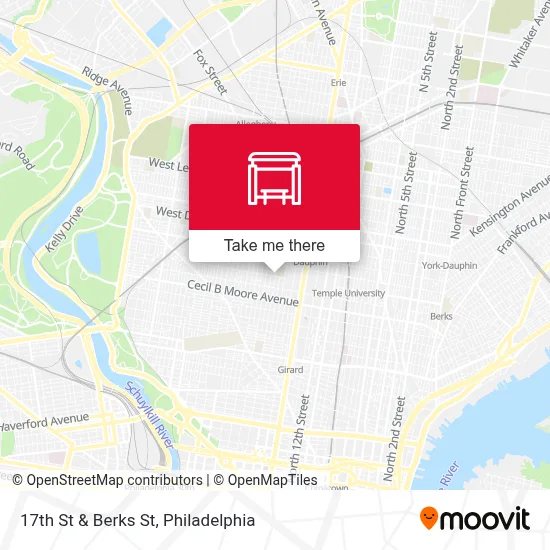 17th St & Berks St map