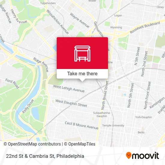 22nd St & Cambria St map