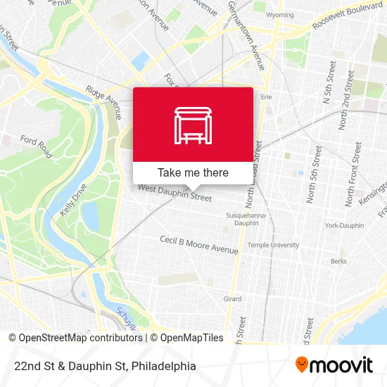 22nd St & Dauphin St map