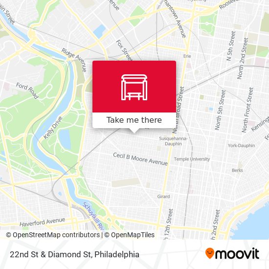 Mapa de 22nd St & Diamond St