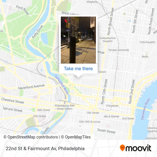 22nd St & Fairmount Av map
