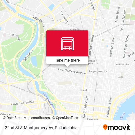 22nd St & Montgomery Av map