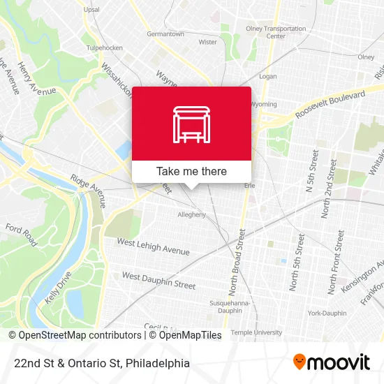 22nd St & Ontario St map