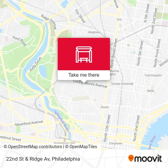 22nd St & Ridge Av map