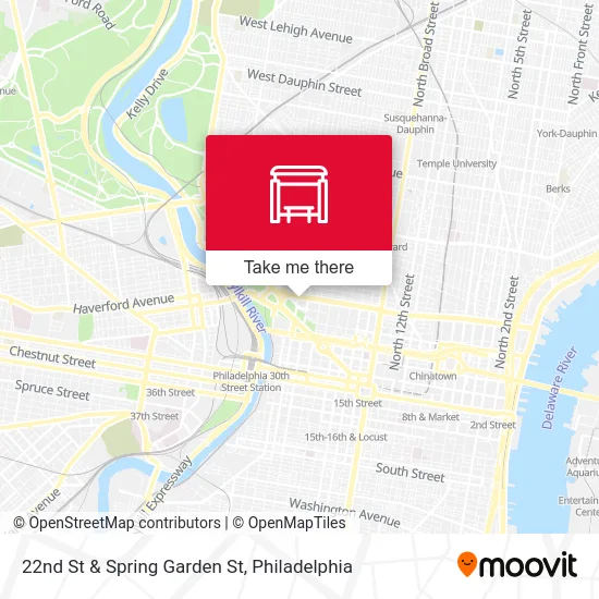 22nd St & Spring Garden St map