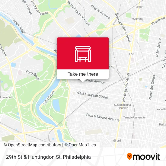 29th St & Huntingdon St map