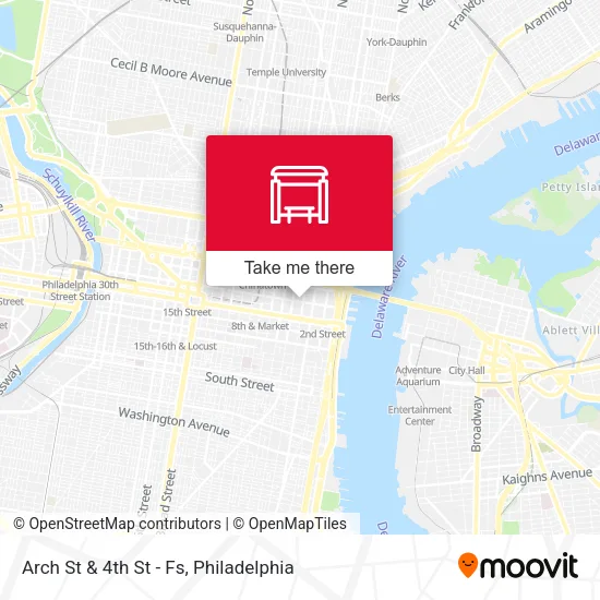 Arch St & 4th St - Fs map