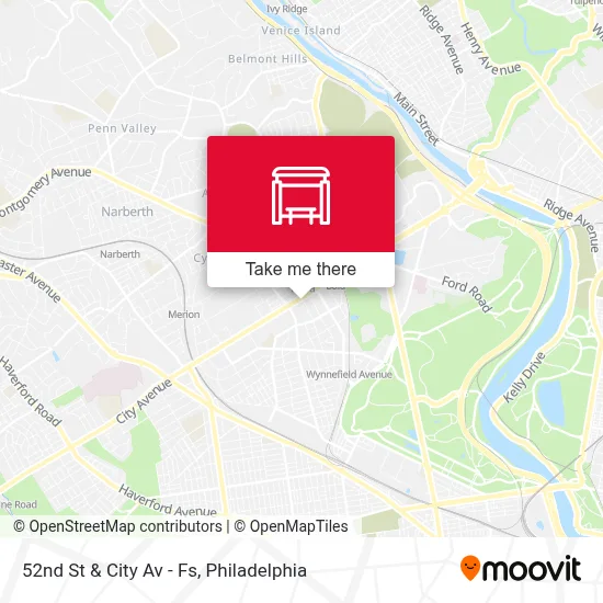 52nd St & City Av - Fs map