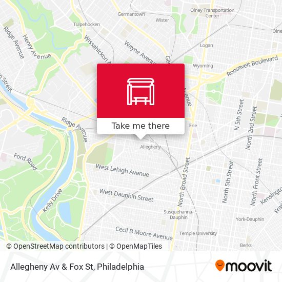 Allegheny Av & Fox St map