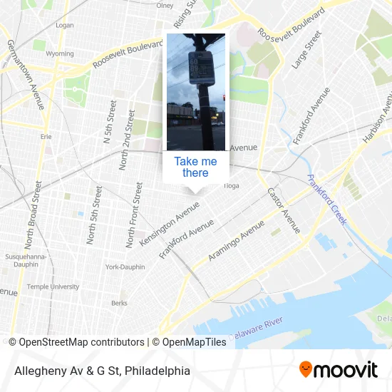 Allegheny Av & G St map