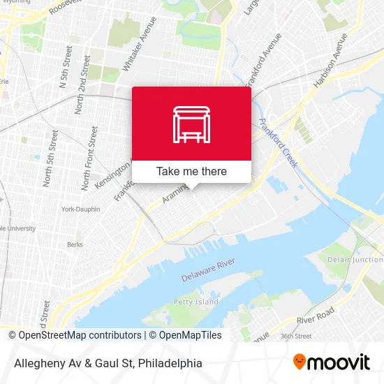 Allegheny Av & Gaul St map