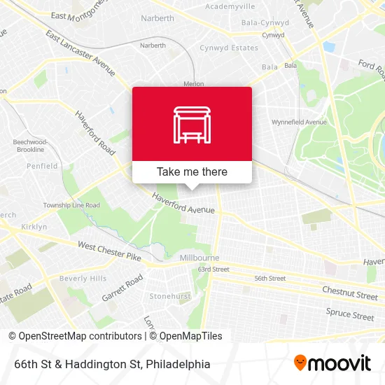 66th St & Haddington  St map