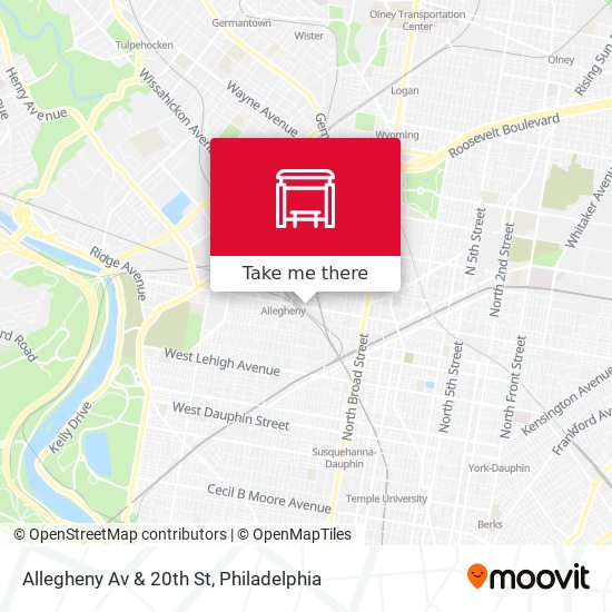 Allegheny Av & 20th St map