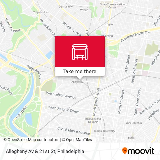 Mapa de Allegheny Av & 21st St