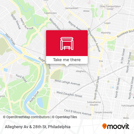 Mapa de Allegheny Av & 28th St