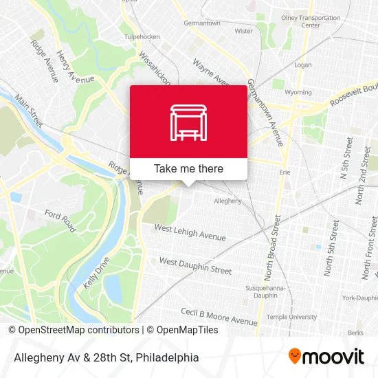 Allegheny Av & 28th St map