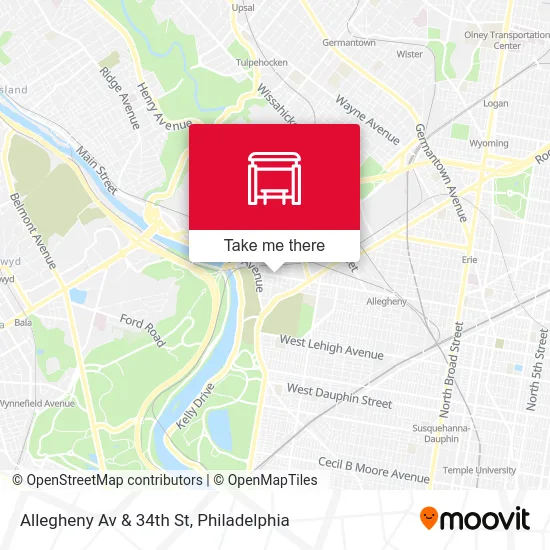 Allegheny Av & 34th St map