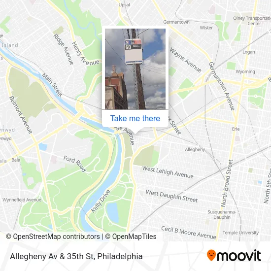 Allegheny Av & 35th St map