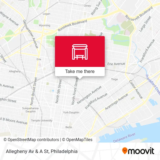 Allegheny Av & A St map