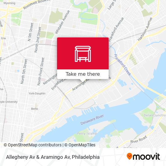 Allegheny Av & Aramingo Av map