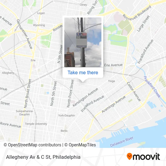 Allegheny Av & C St map