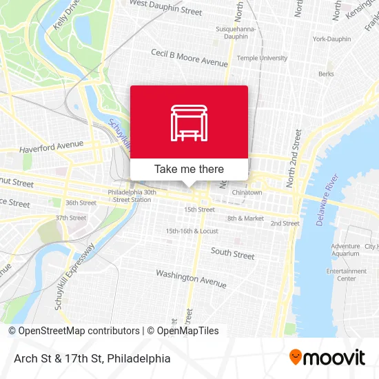 Arch St & 17th St map