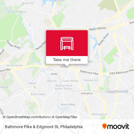 Mapa de Baltimore Pike & Edgmont St