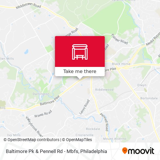 Baltimore Pk & Pennell Rd - Mbfs map