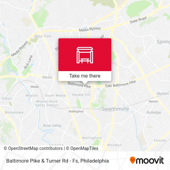 Baltimore Pike & Turner Rd - Fs map