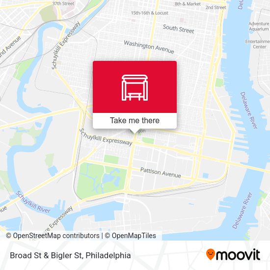 Broad St & Bigler St map