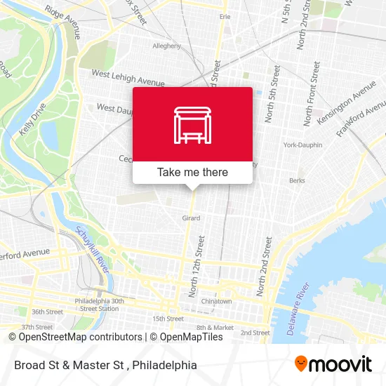 Broad St & Master St map