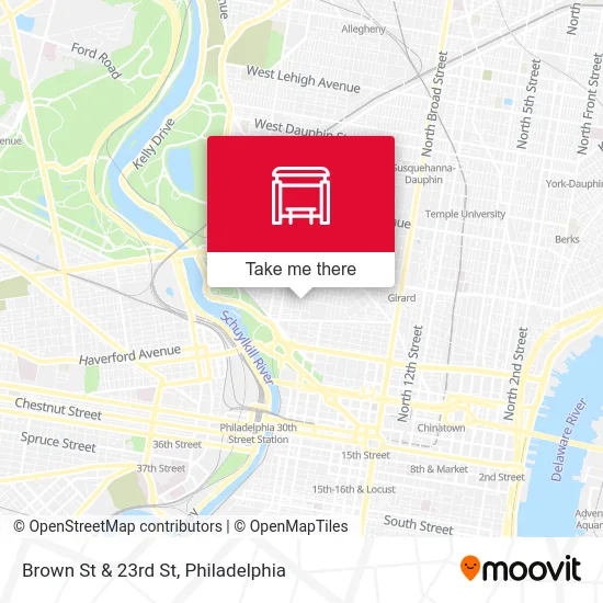 Brown St & 23rd St map