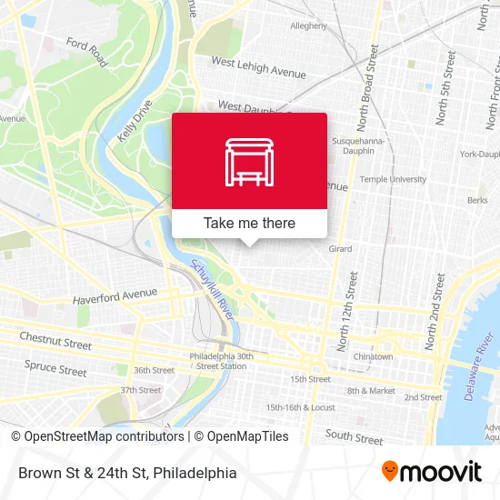 Brown St & 24th St map