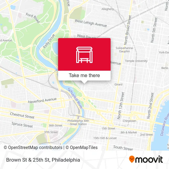 Brown St & 25th St map