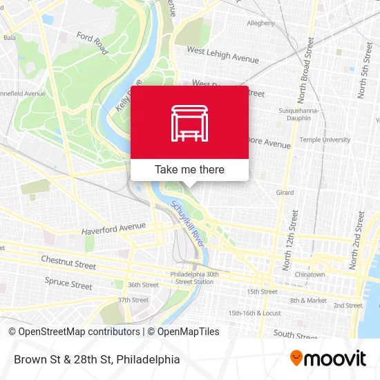 Brown St & 28th St map