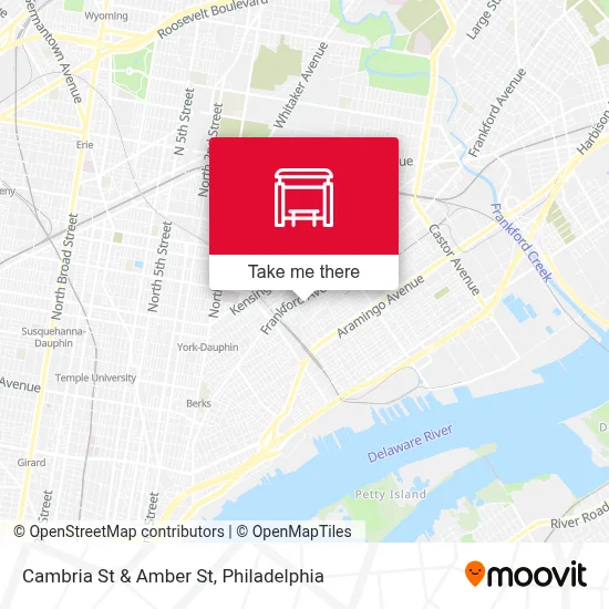 Cambria St & Amber St map